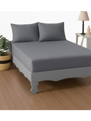 Mulberry %100 Pamuk Çift Kişilik Lastikli Çarşaf - Otel Konforunda, Şık ve Sade Tasarım