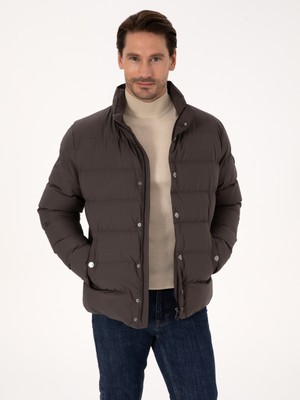 Cacharel Erkek Antrasit Geniş Kapütone Kapüşonlu Mont 50319254-VR006