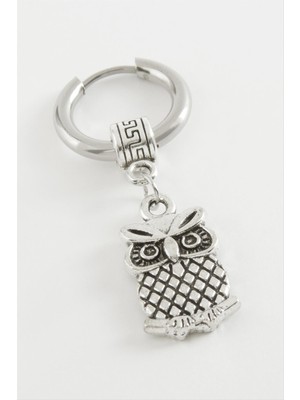 Hg.Aksesuar Baykuş Erkek Çelik Küpe