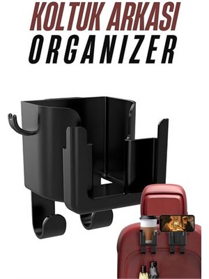 Fantastik Store Hsnet Araç Koltuk Arkası Organizer Bardak Telefon Tutucu