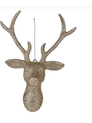 Empressco Yılbaşı Geyik Büstü, Altın Renk, 21 Cm, Dekoratif Süs, Şık ve Zarif Tasarım