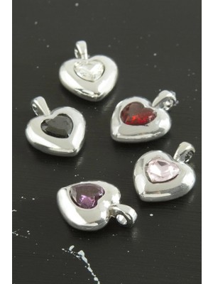 Marsilyan Kalp Zirkon Taşlı Tek Kulplu Aparat 1 Adet