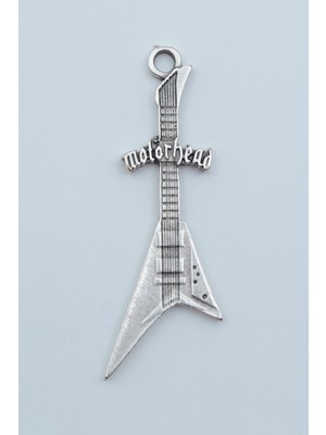 Alooya Motorhead Elektro Gitar Gümüş Kaplama Kolye Ucu