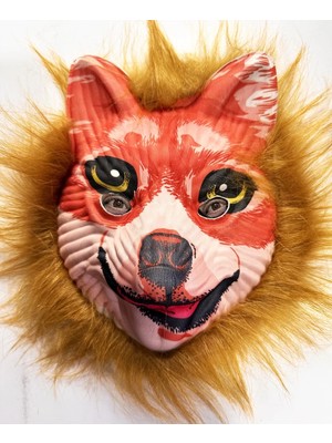 Buğz Kahverengi Saçlı Peluş Tilki Maskesi Mega Peluş 24 No