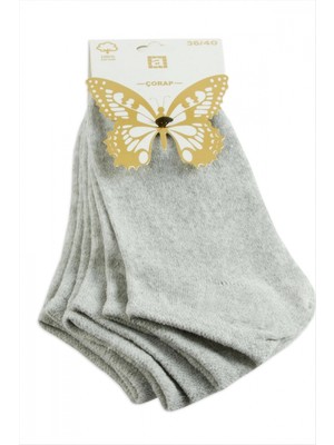 Marsilyan 3 Çift Gri Renkli Snekars Çorap