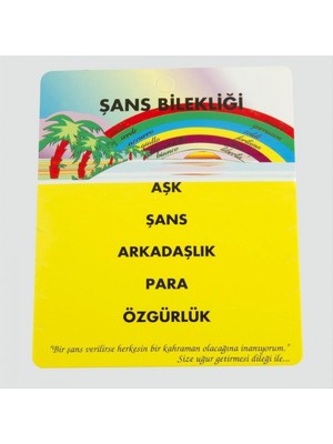 Marsilyan 5'li Şans Bileklik Kartı 200 Adet