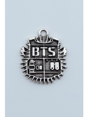 Alooya Minimal BTS Army Gümüş Kaplama Kolye Ucu