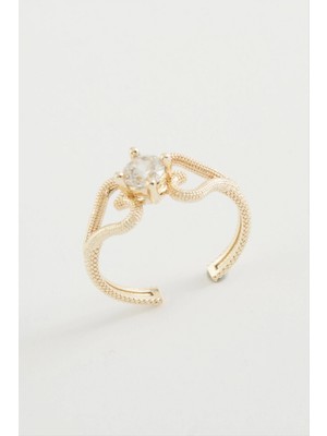 Marsilyan Kalp Tek Taşlı Yüzük