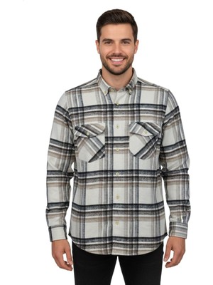 Rasttmen Erkek Kışlık Çift Cep Kapaklı Oduncu Gömlek BGL-ST04869