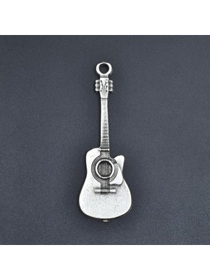 Alooya Müzik - Gitar Gümüş Kaplama Kolye Ucu