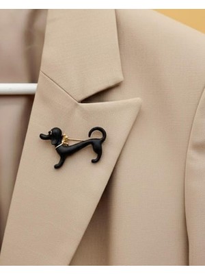 Nevoka Siyah Sadık Dost Köpek Broş