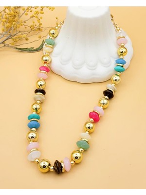 Nevoka Çok Renkli Kesme Boncuklu Kolye 5
