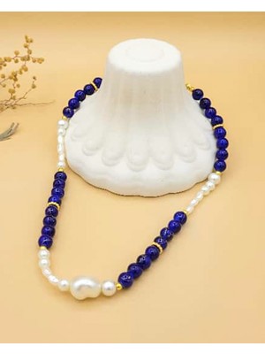 Nevoka Azure Pearl El Yapımı Lacivert Kolye