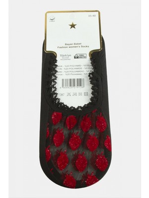 Marsilyan Çilek Dantel Babet Çorap