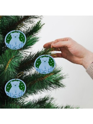 Empressco Renkli Kutup Ayısı ve Çam Ağacı Süsü Seti, 3'lü, Neşeli Yılbaşı Dekoru