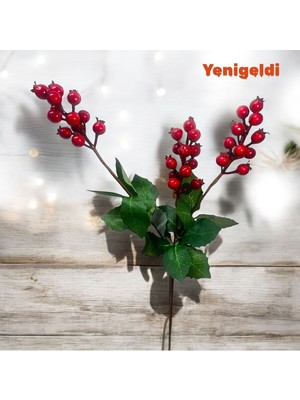 Empressco Kırmızı 3 Dallı Yapraklı Kokina Yılbaşı Dekorasyonu, Süs, Şık ve Şaşmaz Tarif