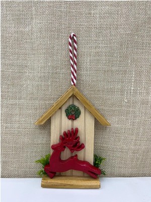 Empressco Renkli Koşan Geyiğin Evi Ağaç Süsü Dekoru, Doğal ve Canlı Tasarım