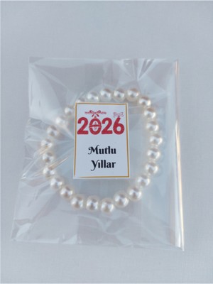 Empressco Yılbaşı Temalı Inci Bileklik Seti, 10 Adet, Şık ve Zarif Takı Hediye Alternatifi