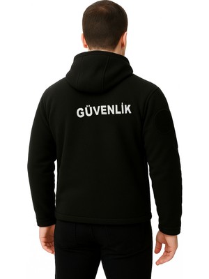 Arthur Nakış Işlemeli Önden Yazılı Erkek Kapşonlu Özel Güvenlik Polar