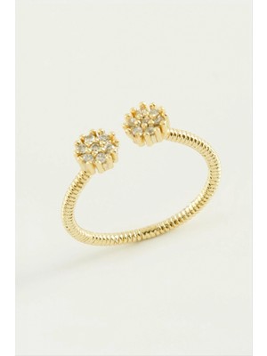 Marsilyan Çiçek Zirkon Taşlı Yüzük