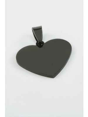 Marsilyan Kalp Isim Yazılabilir Çelik Kolye Ucu 3 cm