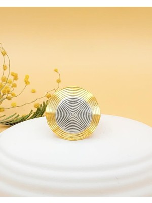 Nevoka Altın Kaplama Spiral Dalga Yüzük