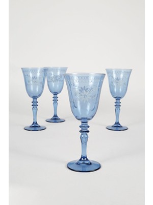 Rakle Nazenin 4lü Su Kadeh Seti Mavi 270CC NZN141 (3 Adet)