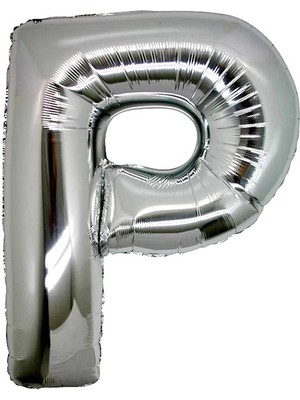 Tp P Harf Folyo Balon Gümüş Renk  40 Inç