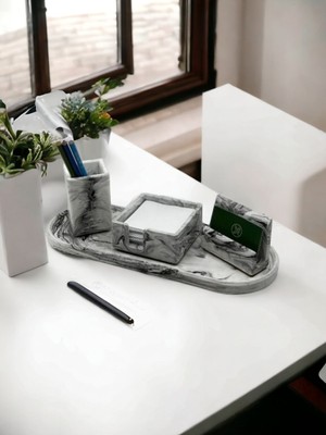 Trust Stone Mermer Desen Beton Ofis Seti