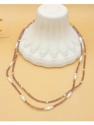 Nevoka  Kum Incisi Ikili Kolye