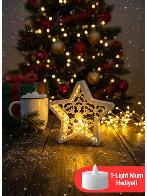 Empressco Parlak 15CM Yılbaşı Süsü, Beyaz, Işıklı, Dekoratif, Şık, Sevimli, Ev, Ofis, Süsleme