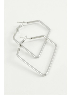 Marsilyan Dörtgen Halka Küpe 4,5 cm