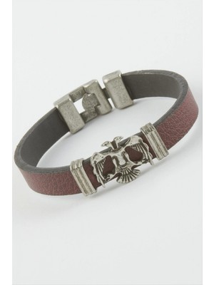 Marsilyan Çift Başlı Kartal Suni Deri Bileklik