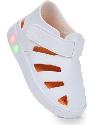 Kiko Kids  Limba Işıklı Cırtlı Erkek Bebek Sandalet