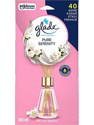 Glade Çubuklu Oda Kokusu Pure Serenity Misk Gül Bergamot (2 Adet)