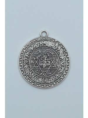 Alooya Davut Yıldızı - Süleyman Tılsım Mührü Gümüş Kaplama Kolye Ucu