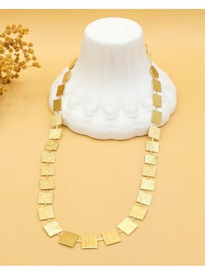 Nevoka Kare Gold Pul Dizi Kolye