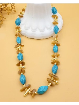 Nevoka Karışık Geometrik Şekilli Renkli Akrilik Kolye-5