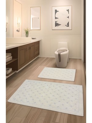 Kapadokya Yumuşacık, Süper Emici 2'li 100% Pamuk Ultra Lüks Banyo Paspası Seti