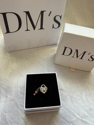 DMs Silver Mickey Minnie Mouse Kilit Anahtar Gümüş Charm'ı