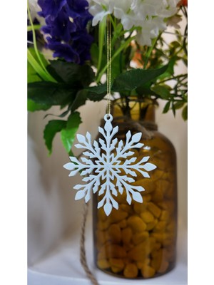 Empressco Beyaz 3D Yılbaşı Süsü, Dekoratif, 5'li Set