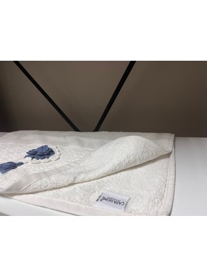 Çapa Home Çiçek Işlemeli Püsküllü El Yüz Havlusu