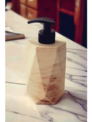Trust Stone Bej Mermer Desen Beton Sıvı Sabunluk