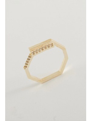 Marsilyan Köşeli Taşlı Yüzük