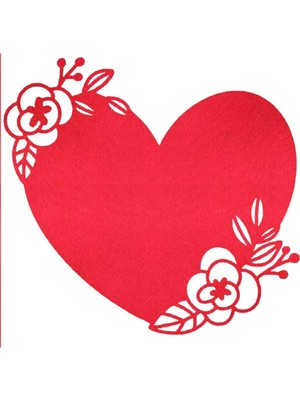 Empressco Kırmızı Keçe Yılbaşı Süsleri Amerikan Servisi, 2'li, Renkli, Şık ve Zarif Tasarım