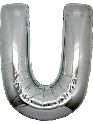 Tp U Harf Folyo Balon Gümüş Renk  40 Inç