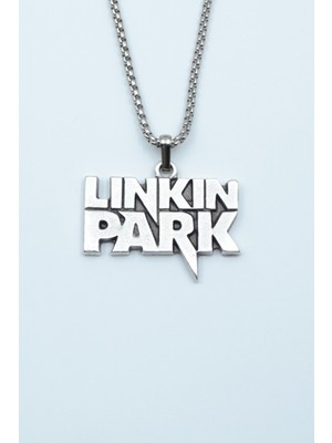 Alooya Linkin Park Gümüş Kaplama Örme Zincir Kolye