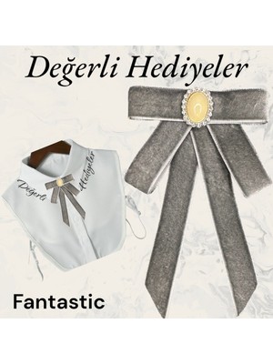 Empressco Gri Yılbaşı Süsü, Ağacı Süsü, Kurdelesi ve Hediye Paketi Süsleri