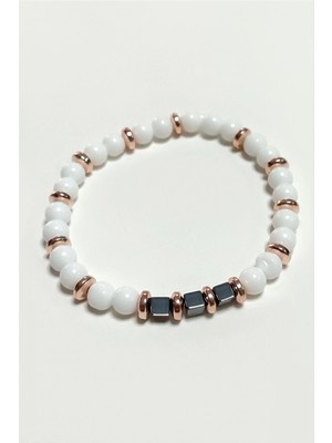 Marsilyan Sedef Doğaltaş Bileklik 6 mm