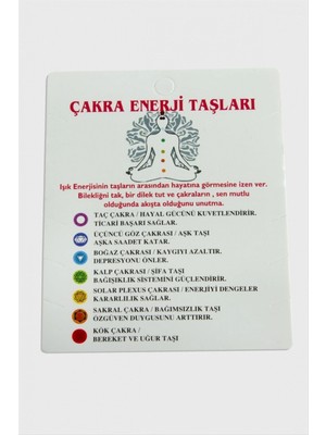Marsilyan 3'lü Çakra Enerji Taşları Bileklik Kartı